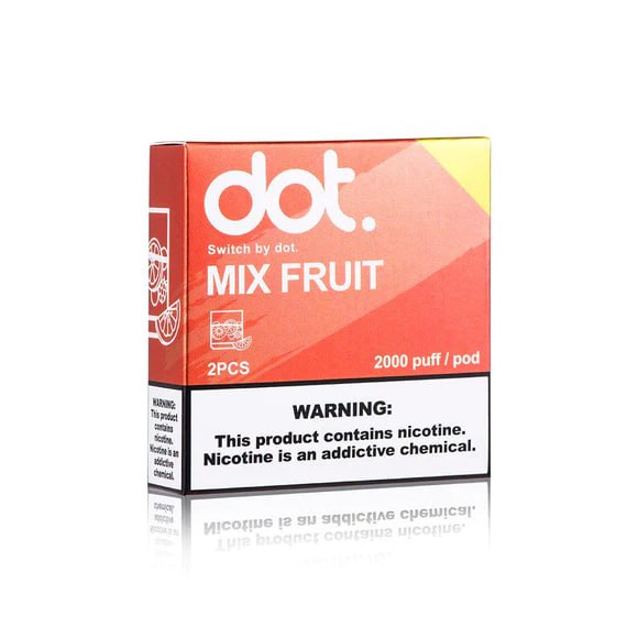 佩特里 DOTMOD DOT SWITCH 煙彈 綜合水果4000puff/pack 2pcs 彷彿置身繽紛果園，多種熱帶果香交織出的豐富層次，口感絕佳。
