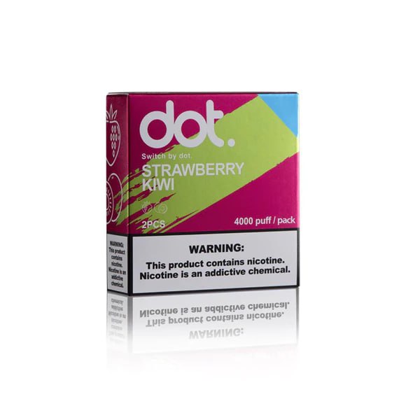 佩特里 DOTMOD DOT SWITCH 煙彈 草莓奇異果4000puff/pack 2pcs 酸甜完美平衡，草莓香氣與奇異果酸爽的絕妙搭配，清爽不膩。