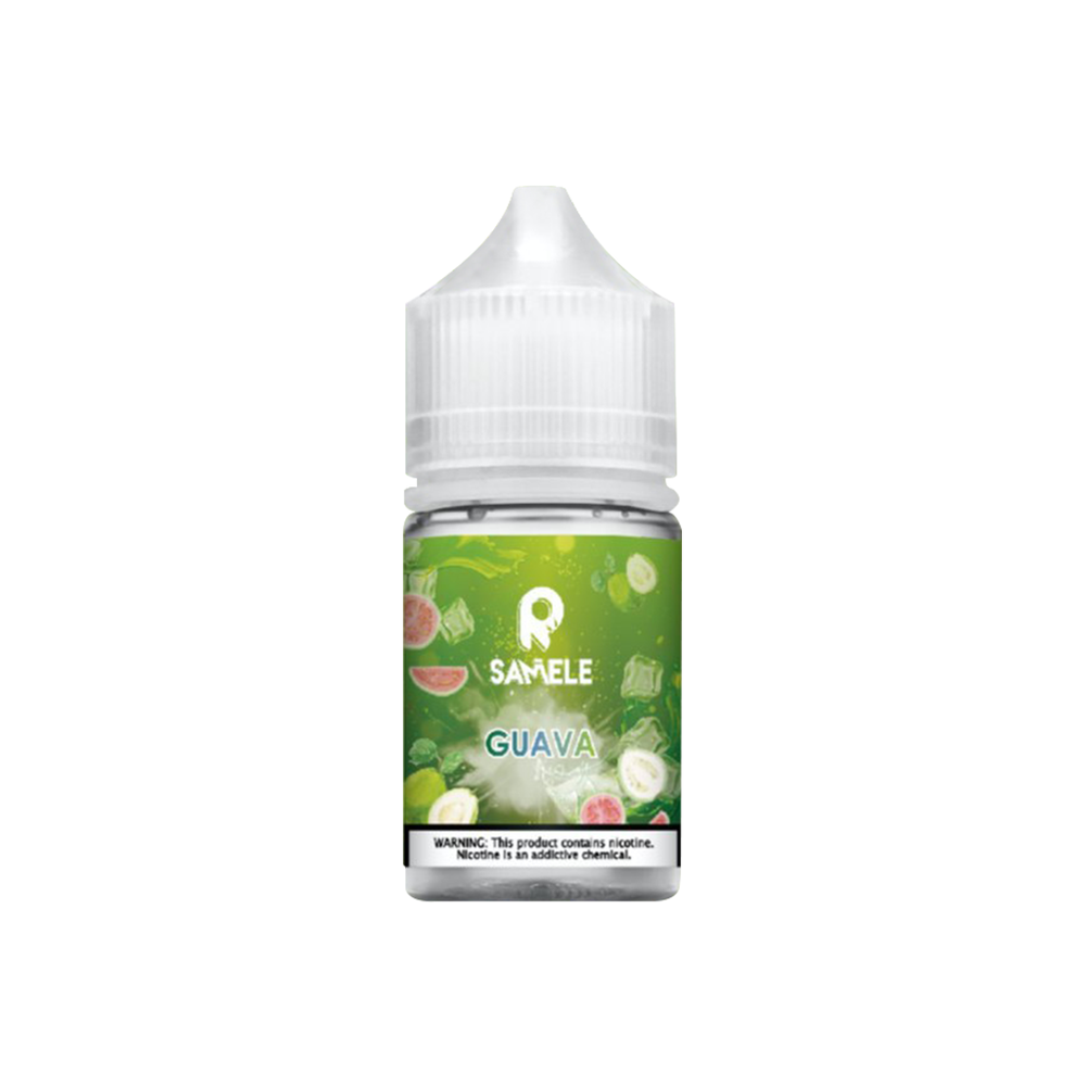 Samele 冰釀系列-芭樂-30ML 濃郁的紅心芭樂獨特香氣充滿口中，清爽甜美且不膩口，完美還原熟透果實的軟糯感。